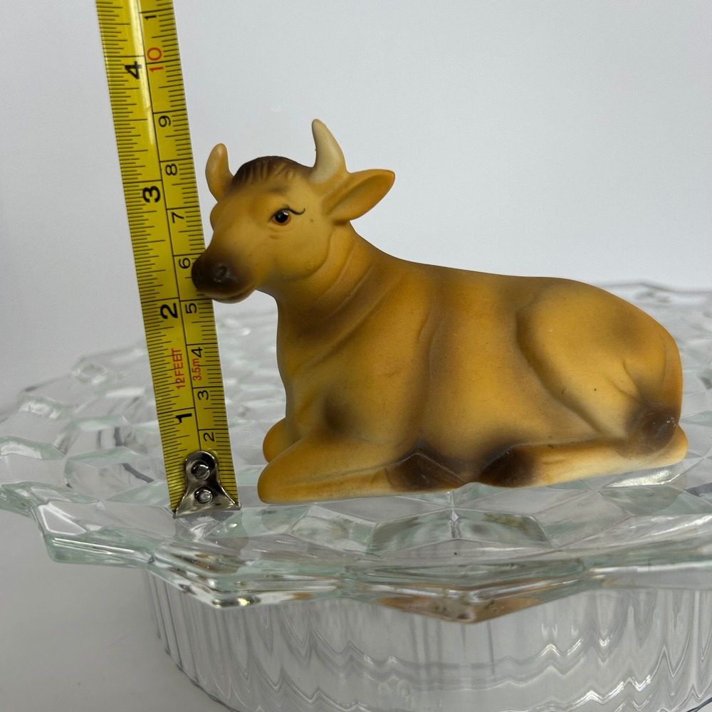 Vintage Homco Nativity Figurine Beige Brown Cow 5552 Christmas‎ Decor Farm